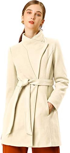 ジャケット・アウター Acka stand collar wool coat(beige) Amazon.com: Allegra K Women's Stand Collar Coats Belted Mid-Long